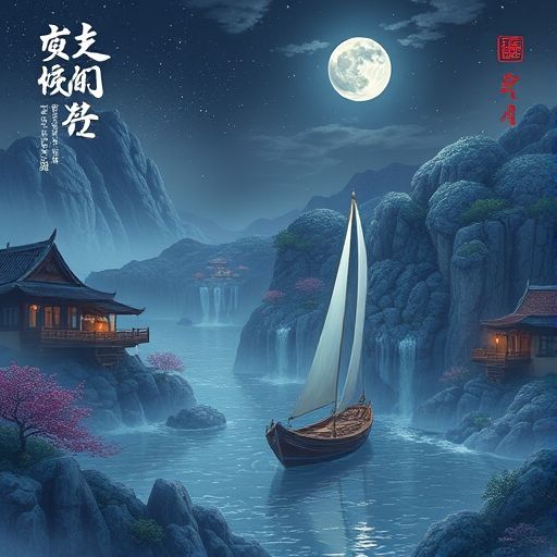 夜晚茶肆的热闹氛围