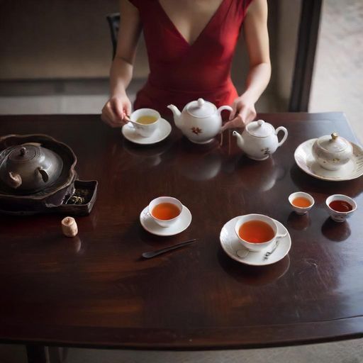 精致的茶单与茶具，展现高端品茶的仪式感