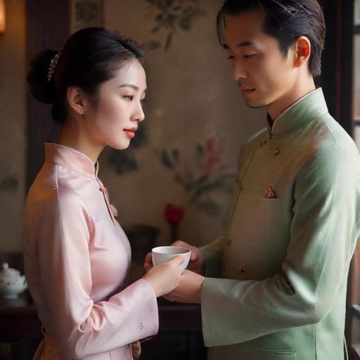 茶艺师与客人亲切交谈，服务贴心