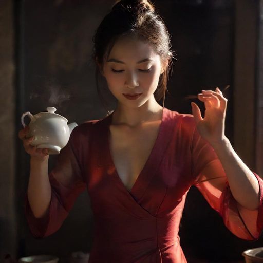 茶艺师优雅泡茶，展现茶道之美