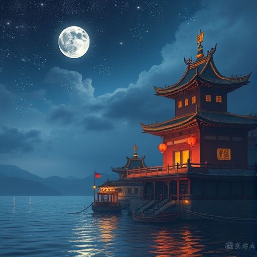 广州夜晚街头的热闹景象