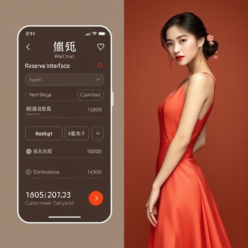 展示微信小程序预订界面的示意图