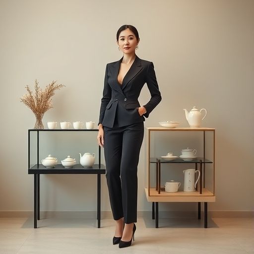 精致的茶具展示