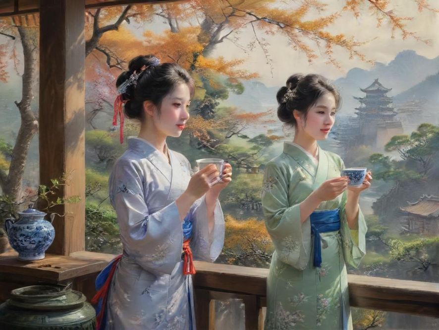 广州茶社茶艺表演现场