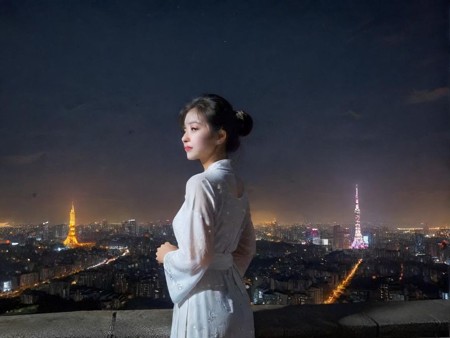 广州市中心夜景，灯火辉煌，象征着无尽的夜生活选择。