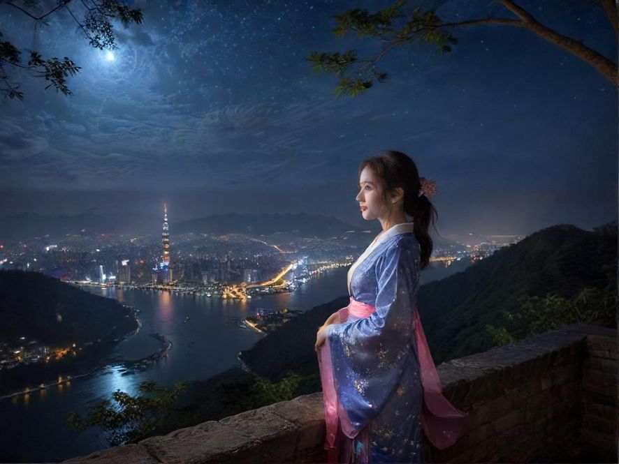 广佛夜景下的休闲娱乐场所