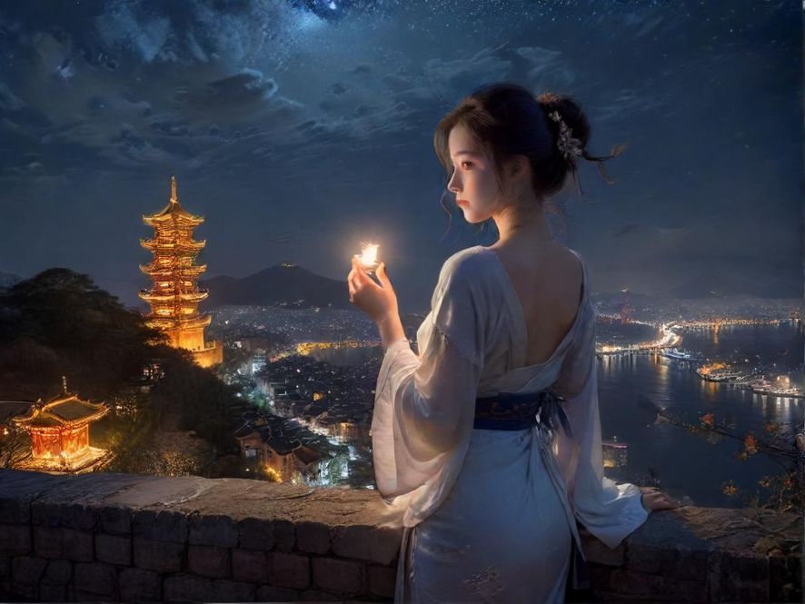 广州夜场写实场景