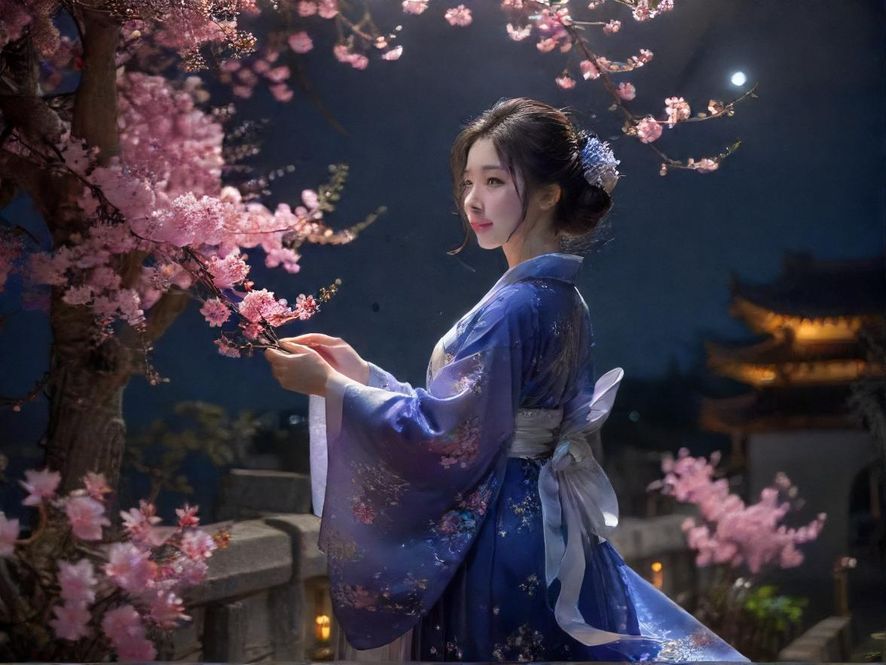 广州花社区夜色灯光下的现代豪华会所