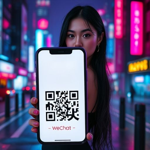 手机屏幕上的微信群二维码