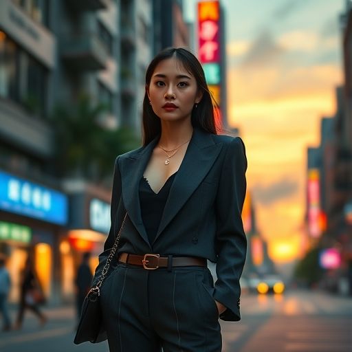 广州夜场街景黄昏时分
