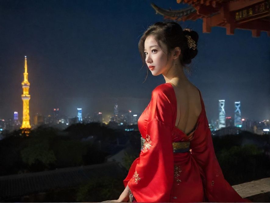 广州夜色下的信息流