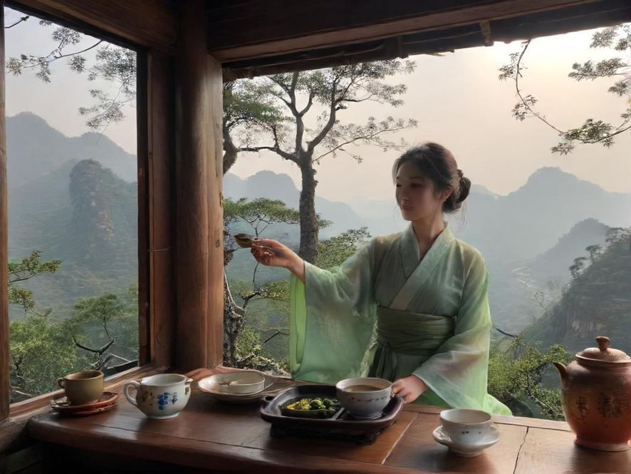 佛山低端茶馆内部氛围图
