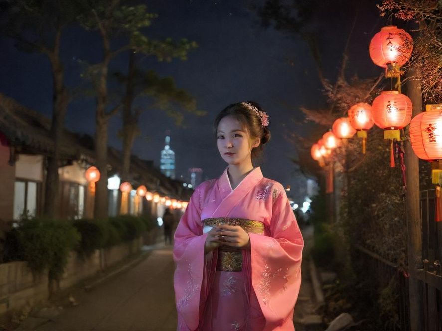 深圳罗湖繁华夜景，灯火辉煌