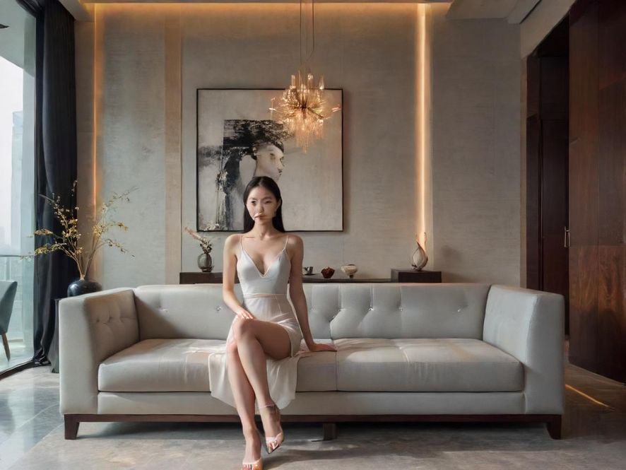 南京高端会所 现代简约构图 写实照片 休息大厅