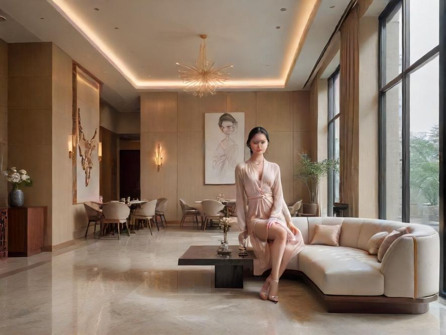 广州特色休闲会所，现代简约的休息大厅，提供舒适的放松环境。