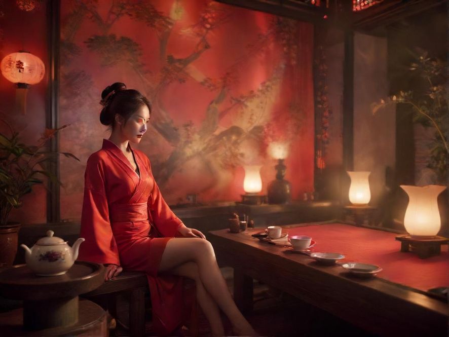 深圳夜场会所茶艺表演场景