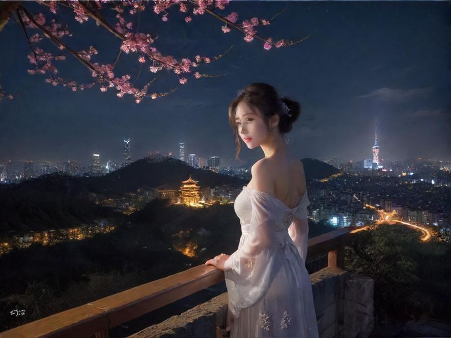 广州夜蒲会所夜景外观