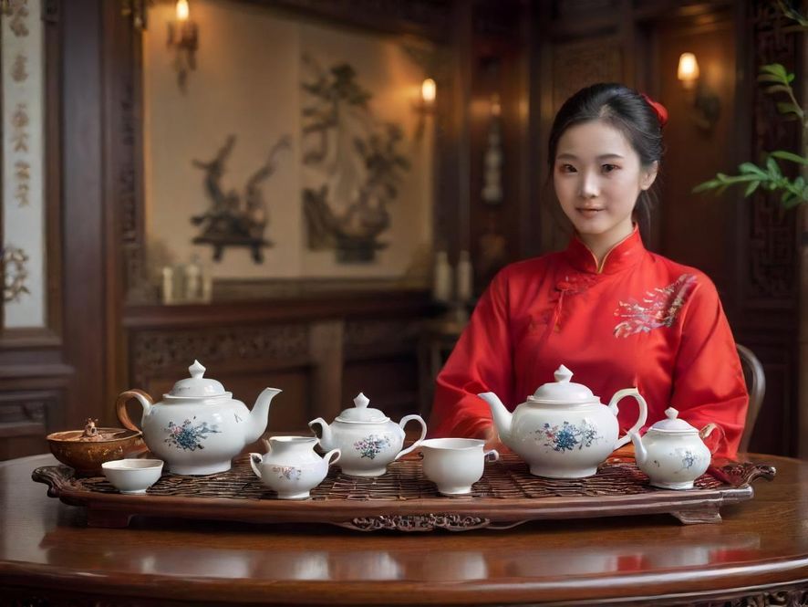 广州高端茶室，精致茶具与古典氛围相得益彰