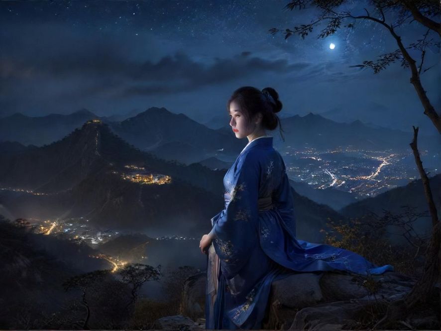 佛山城市夜景与休闲氛围