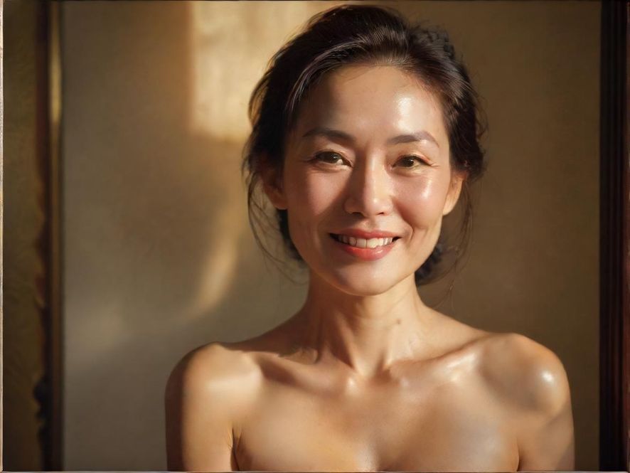 成熟女性的迷人微笑