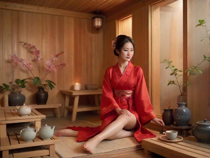 桑拿会所休息区舒适场景