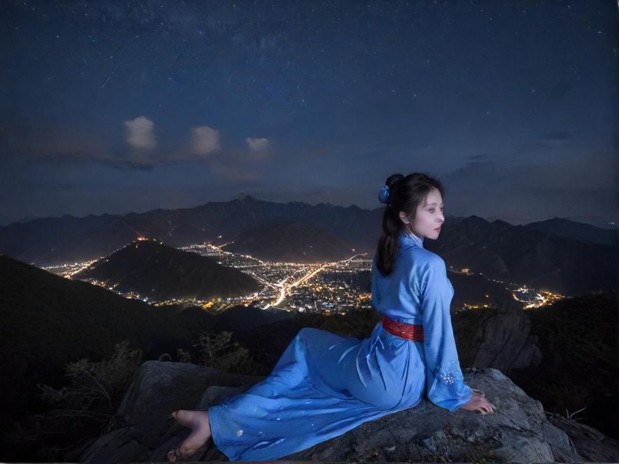 中山夜色中的休闲会所外景