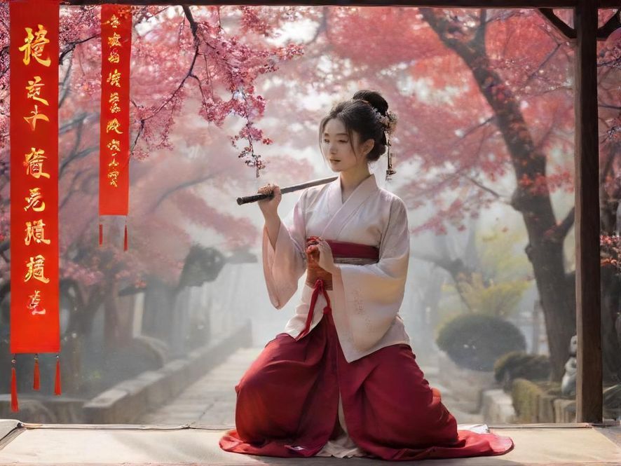 城市中一条充满神秘感的小巷，入口处有霓虹灯招牌闪烁