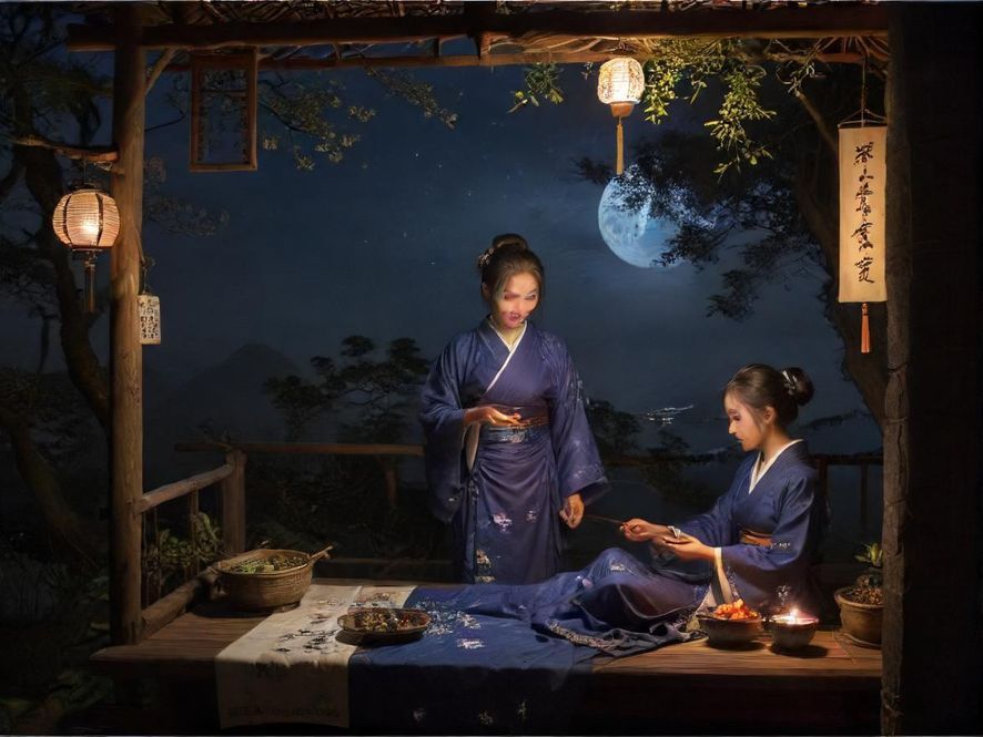 一对男女在广州珠江边的米其林餐厅享受浪漫晚餐