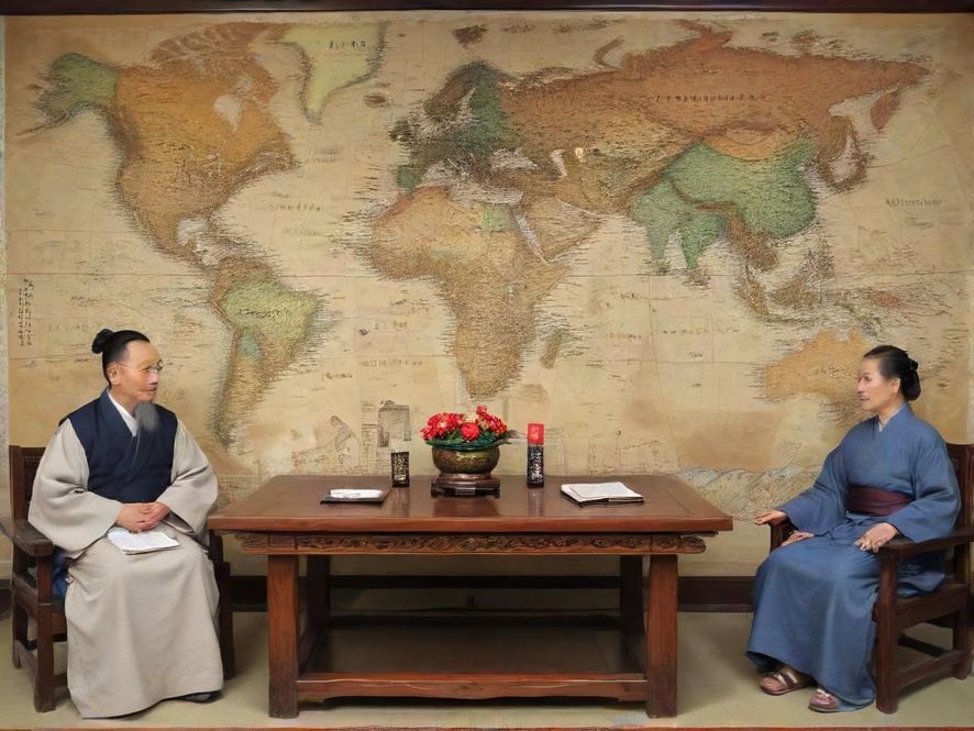 一群年轻朋友在氛围感咖啡馆里开心地交谈，享受休闲时光