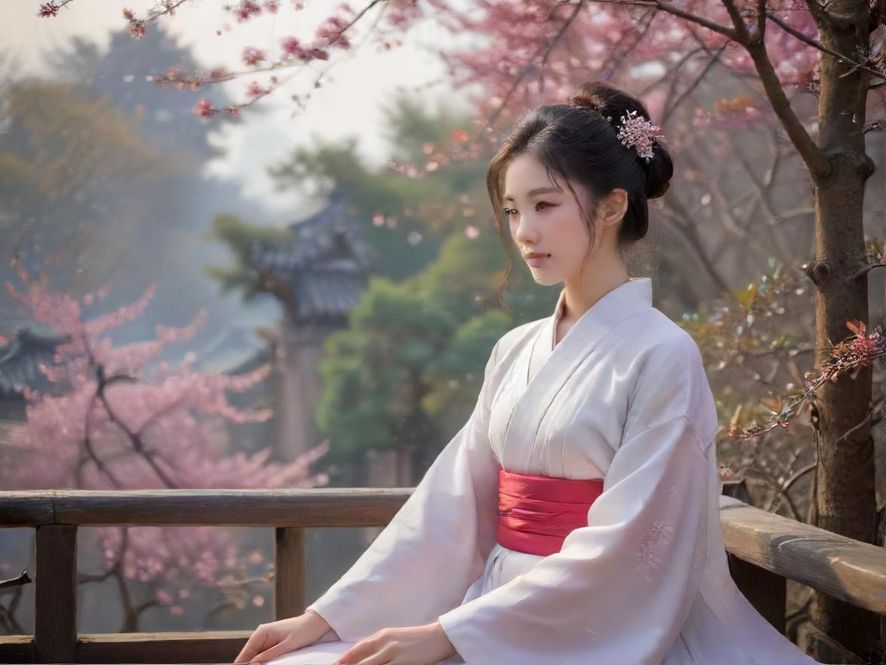 一位女性闭目养神,面带微笑,沉浸在极致放松的沐足体验中,背景是唯美梦幻的云雾。